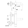 Kohlman Axel QW710A Zuhany- és kádkeverő szabadba szerelhető termosztatikus kádkeverő króm színű